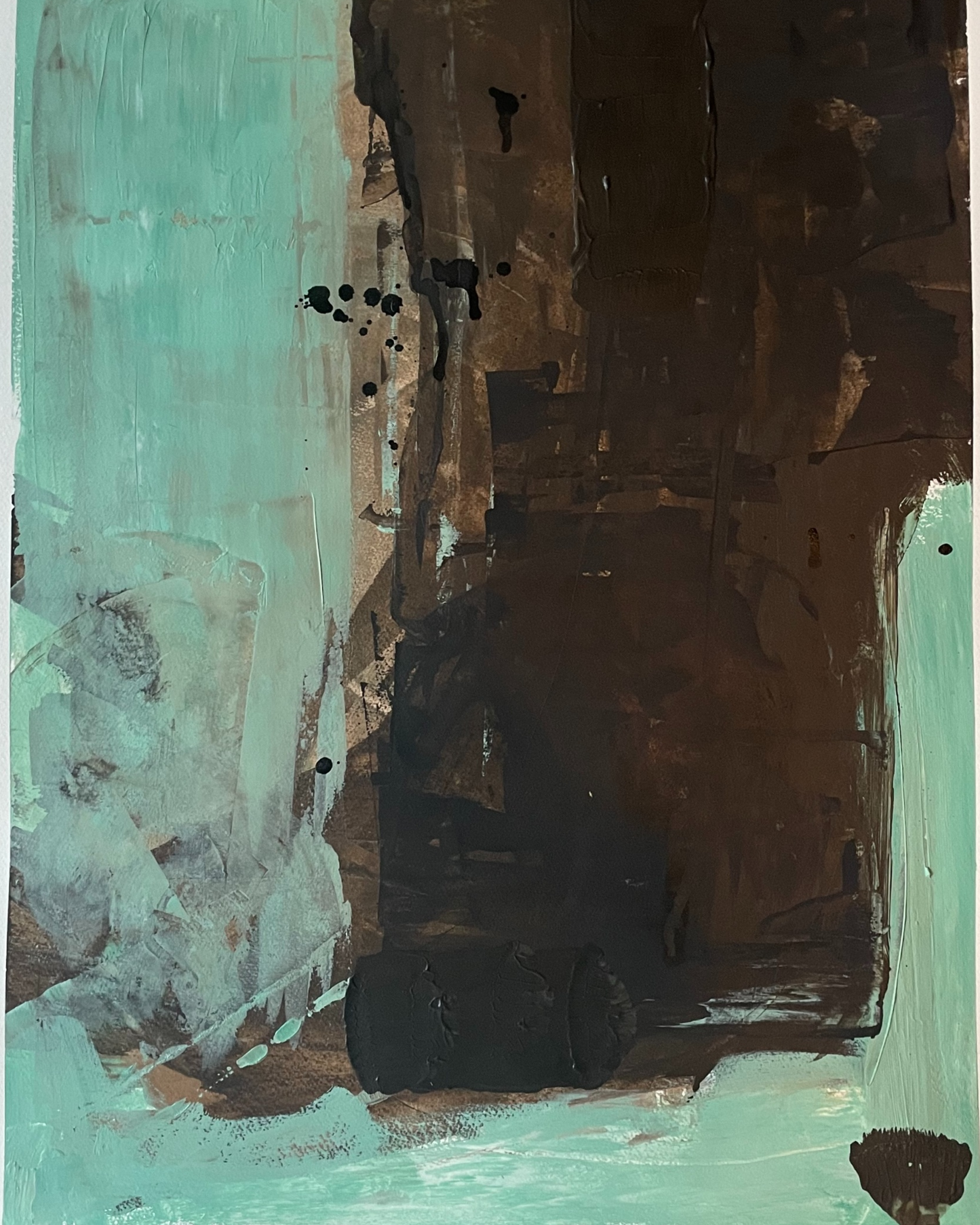 MK Wabi Sabi is a 22x30 original painting with acrylic on artisan paper with a deckled edge by Kent Collective