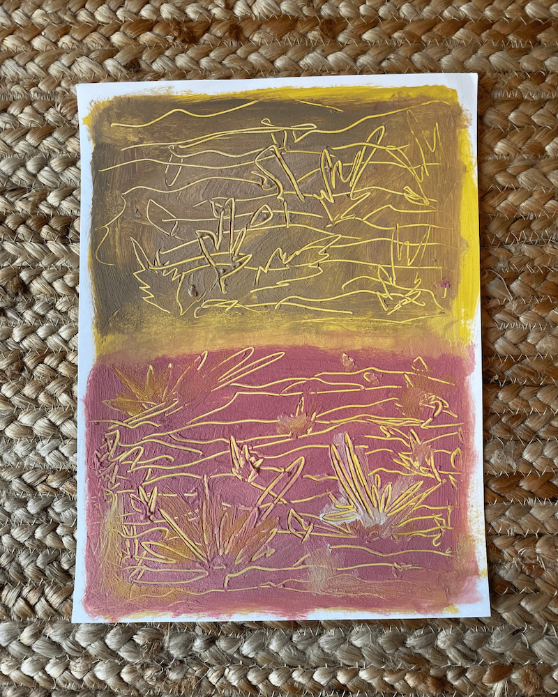 Color Field is a 9 x 12 original painting with mixed media on canvas by Kent Collective