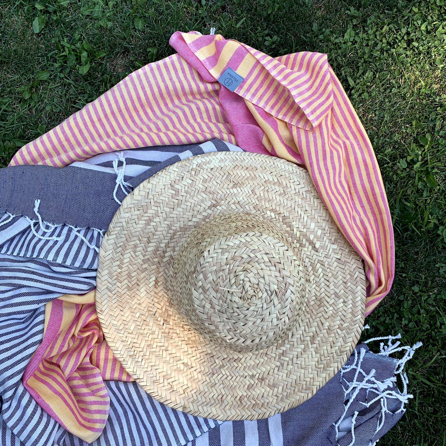 Fethiye Blue Striped Blanket