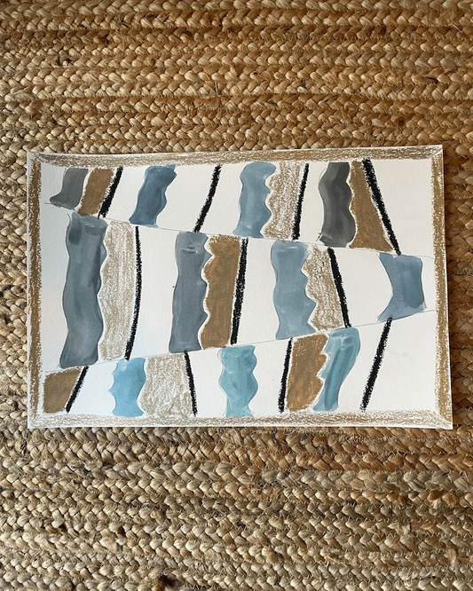 Tile Design is an 18 x 12 original artwork by Kent Collective using mixed media on paper