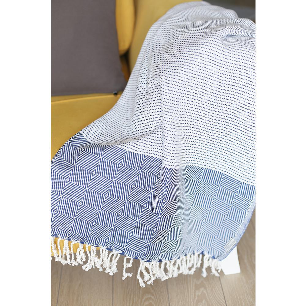 Blue and White Turkish Throw