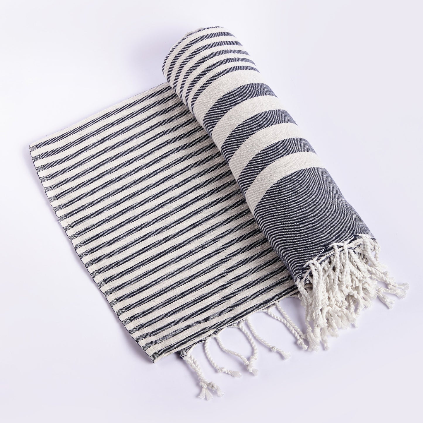 Fethiye Blue Striped Blanket