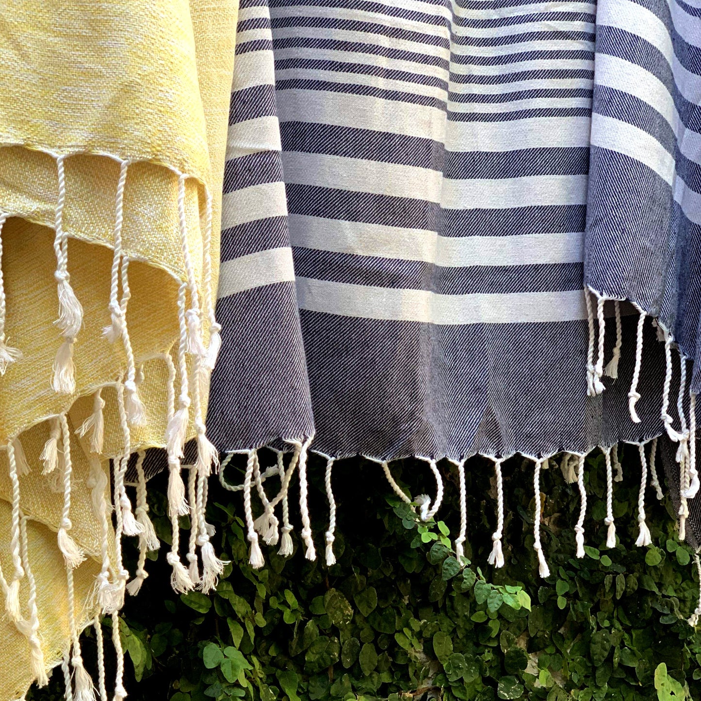 Fethiye Blue Striped Blanket